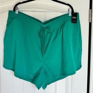 Abercrombie YPB MotionTEK High Rise Lined Workout Shorts Green XXL - NWT